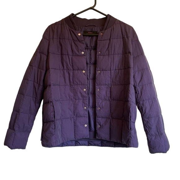 TRINA TURK PUFFER DOWN JACKET Eggplant Size Large - Picture 3 of 12